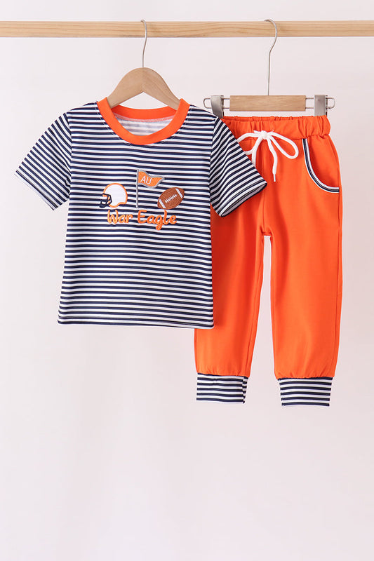 Auburn War Eagle Embroidery Pants Set