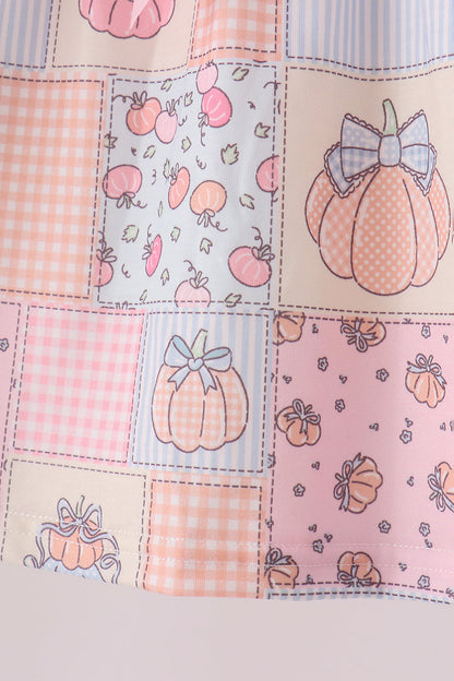Pink pumpkin ruffle bloomer set