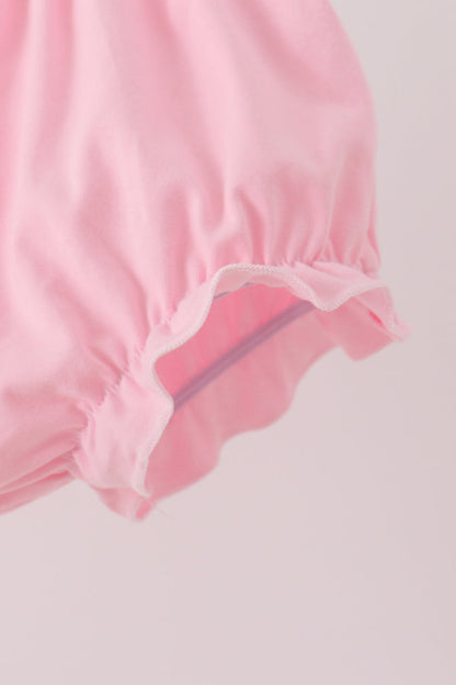 Pink pumpkin ruffle bloomer set