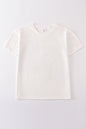 Cream blank basic t-shirt Adult Kids and baby bubble