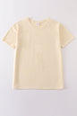 Beige blank basic t-shirt Adult Kids and baby bubble