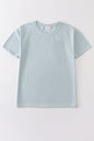 Blue blank basic t-shirt Adult Kids and baby bubble