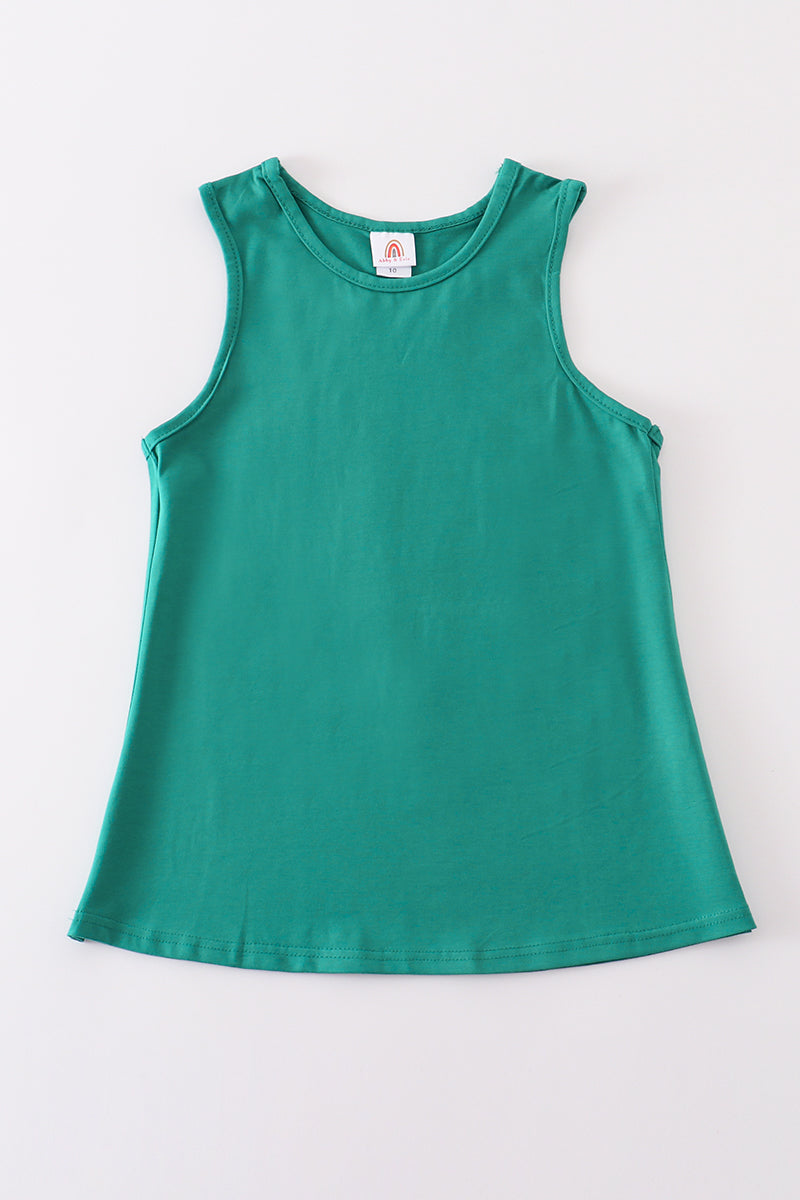 Teal blank basic kids teens adult tank top - Cloudling Kids Clothing