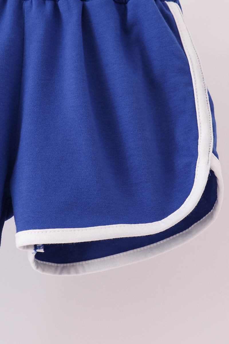 Navy active shorts set