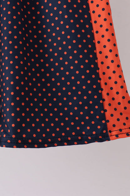 Navy Auburn dot pants set