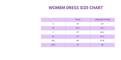 woman dress size chart