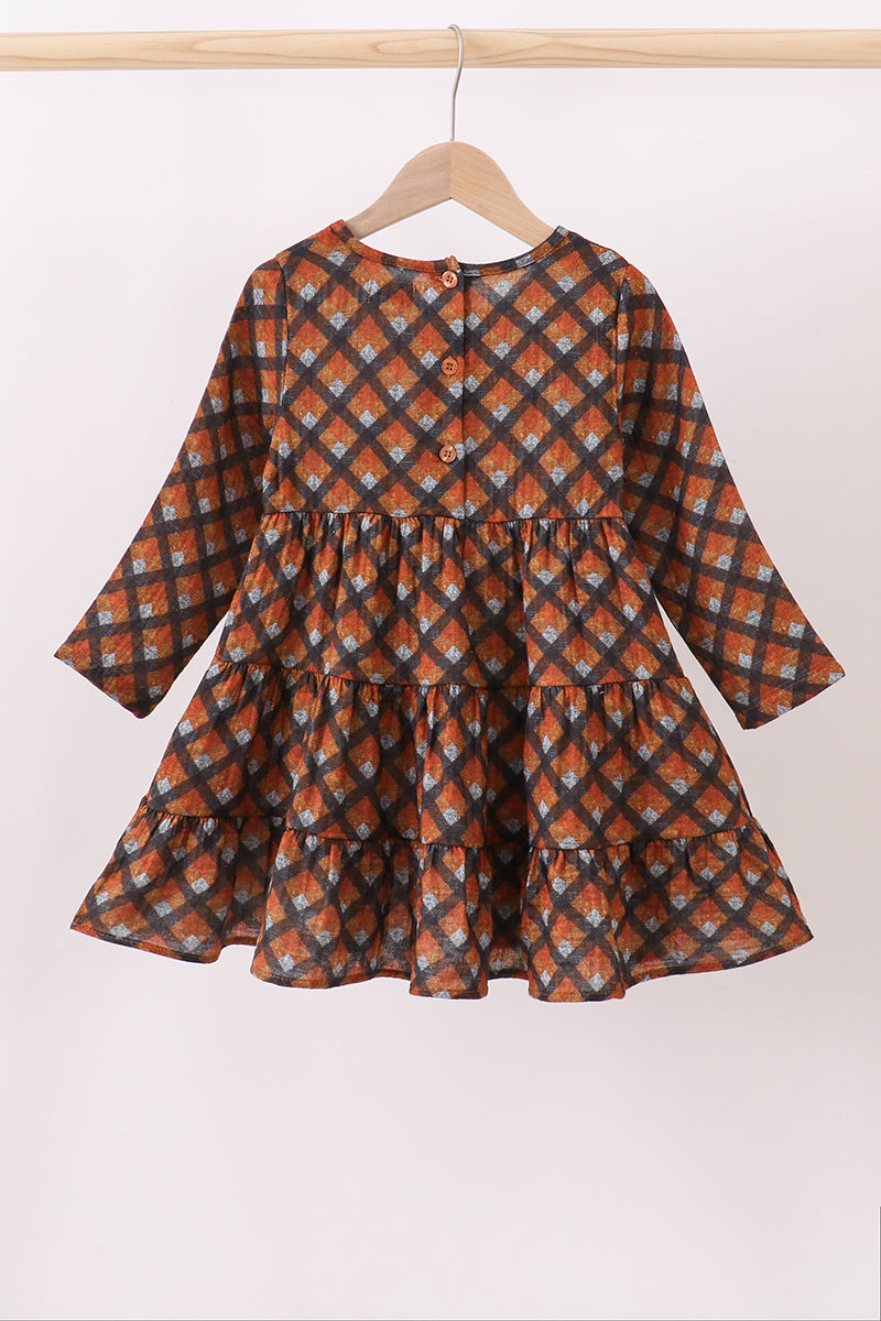 brown muslin dress Brown Muslin Printed Maxi Dress After Six Wear