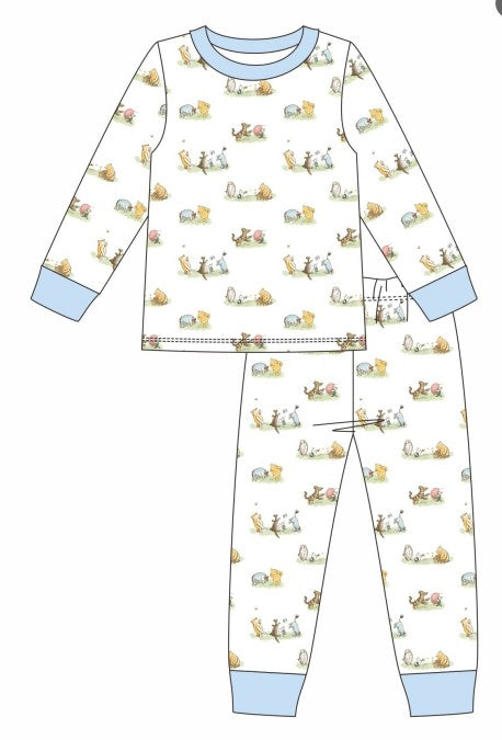 Premium character print bamboo pants set