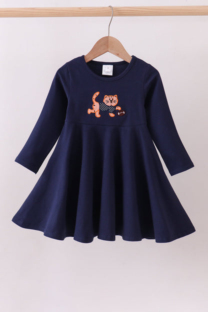 Premium Navy Clemson tiger applique dress