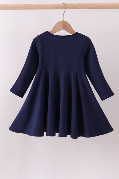 Premium Navy Clemson tiger applique dress