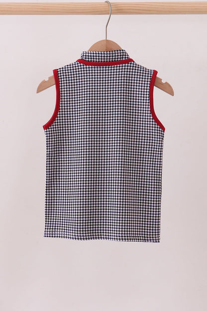 Premium Black Alabama elephant embroidery vest