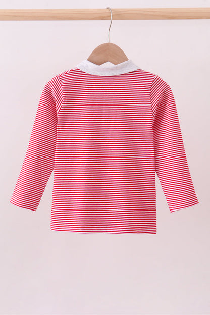 Premium Red Tennessee stripe elephant embroidery button down shirt