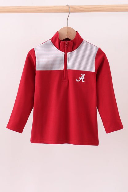 Premium Maroon Alabama embroiderytop