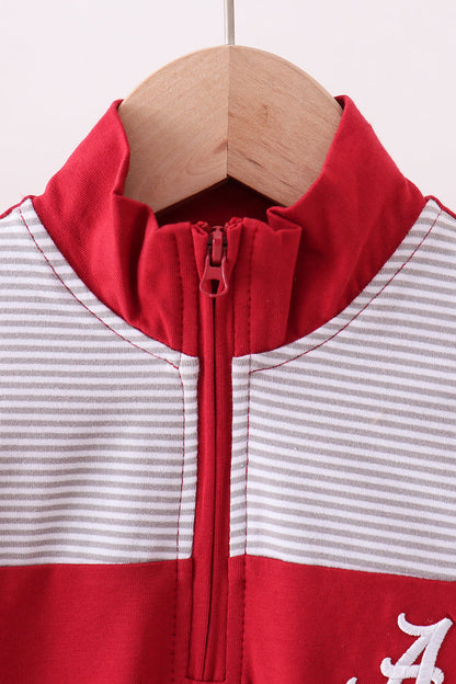 Premium Maroon Alabama embroiderytop