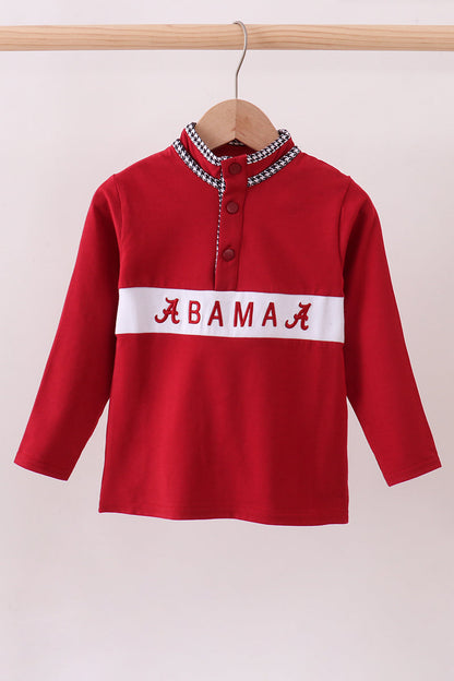 Premium Maroon Alabama embroidery top