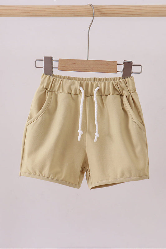 Premium Khaki drawstring shorts - Cloudling Kids Clothing