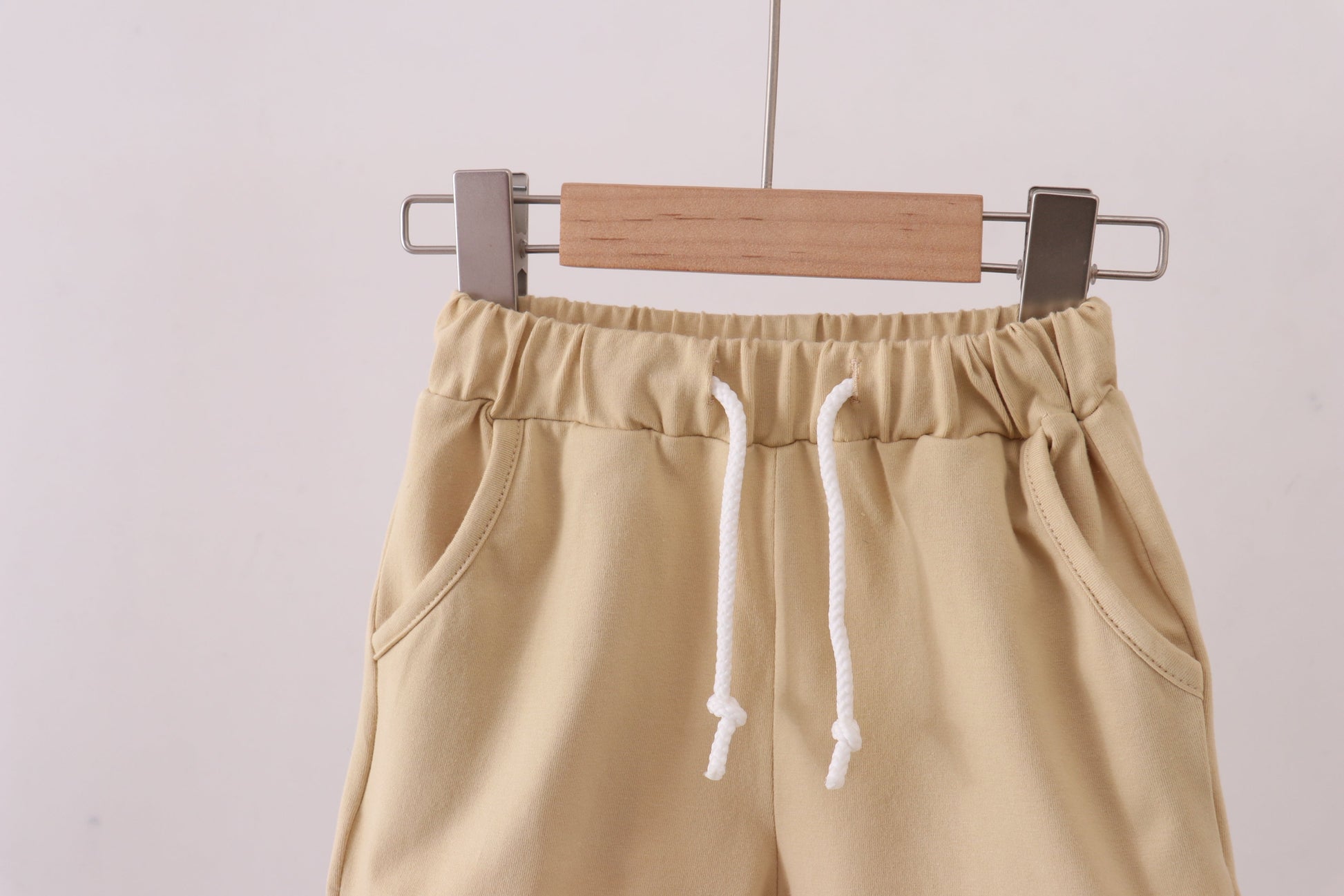 Premium Khaki drawstring shorts - Cloudling Kids Clothing