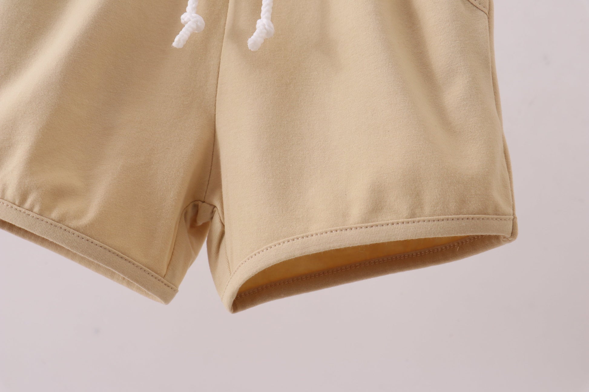 Premium Khaki drawstring shorts - Cloudling Kids Clothing