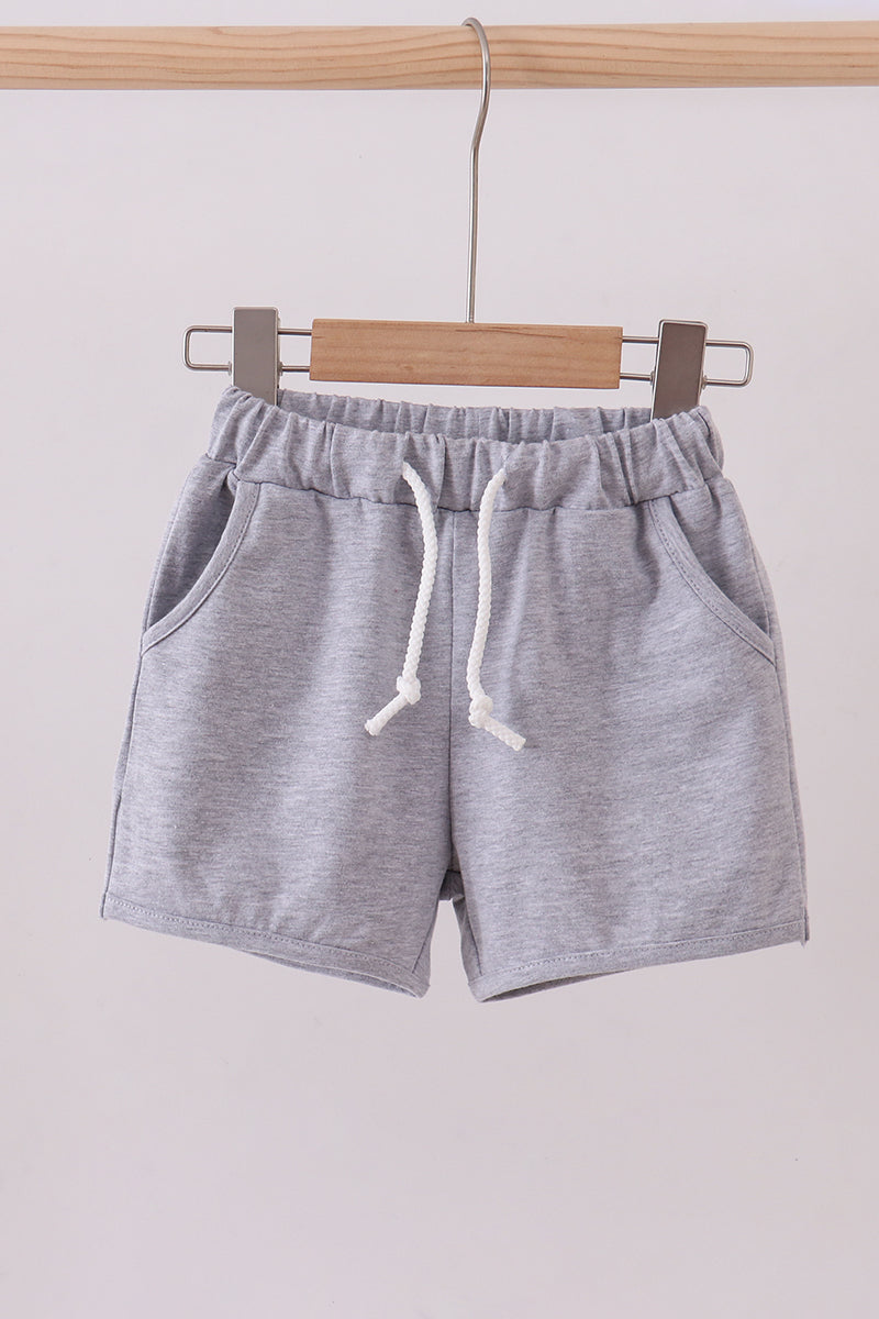 Premium Grey drawstring shorts - Cloudling Kids Clothing
