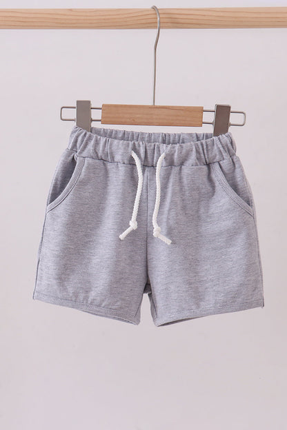 Premium Grey drawstring shorts - Cloudling Kids Clothing