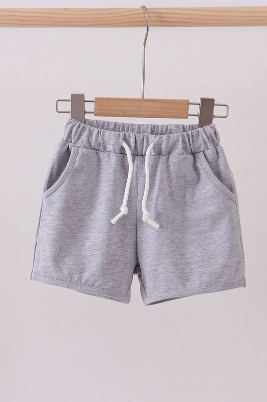 Premium Grey drawstring shorts - Cloudling Kids Clothing