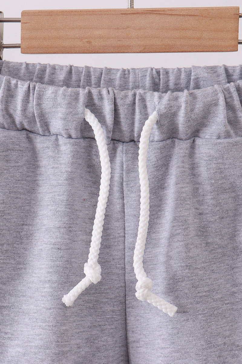 Premium Grey drawstring shorts - Cloudling Kids Clothing