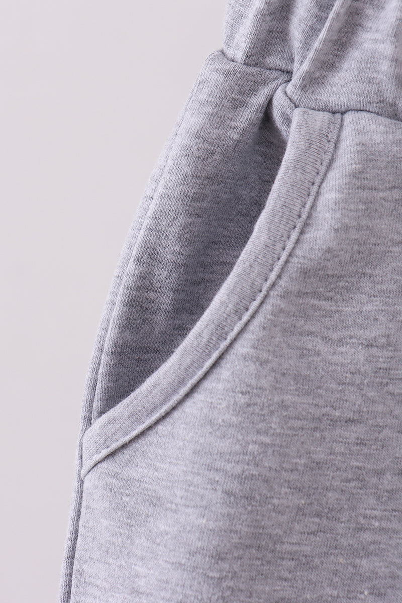 Premium Grey drawstring shorts - Cloudling Kids Clothing