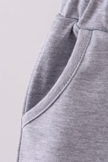 Premium Grey drawstring shorts - Cloudling Kids Clothing