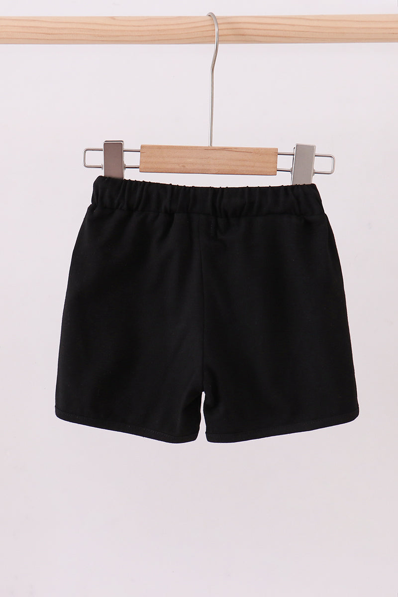 Premium Black drawstring shorts - Cloudling Kids Clothing
