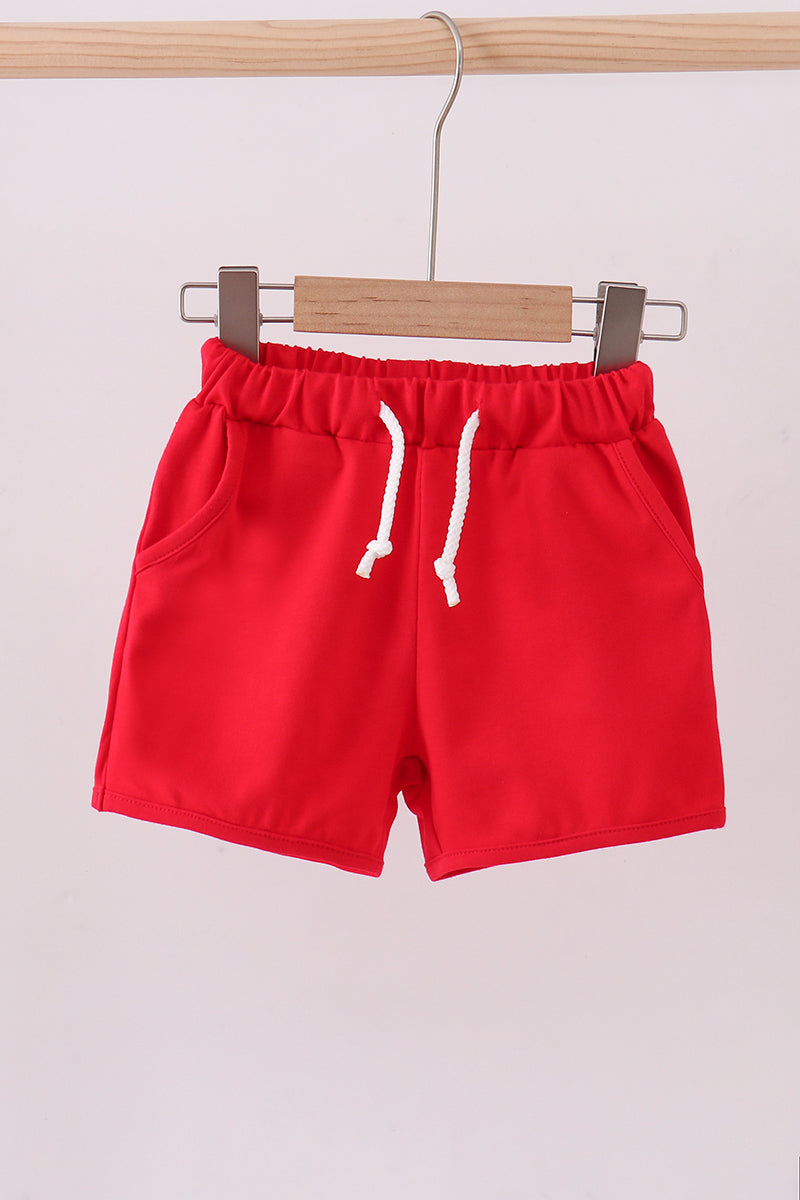 Premium Red drawstring shorts - Cloudling Kids Clothing