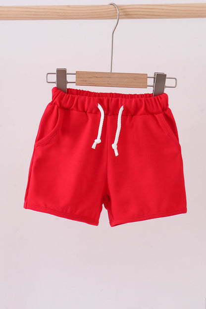 Premium Red drawstring shorts - Cloudling Kids Clothing