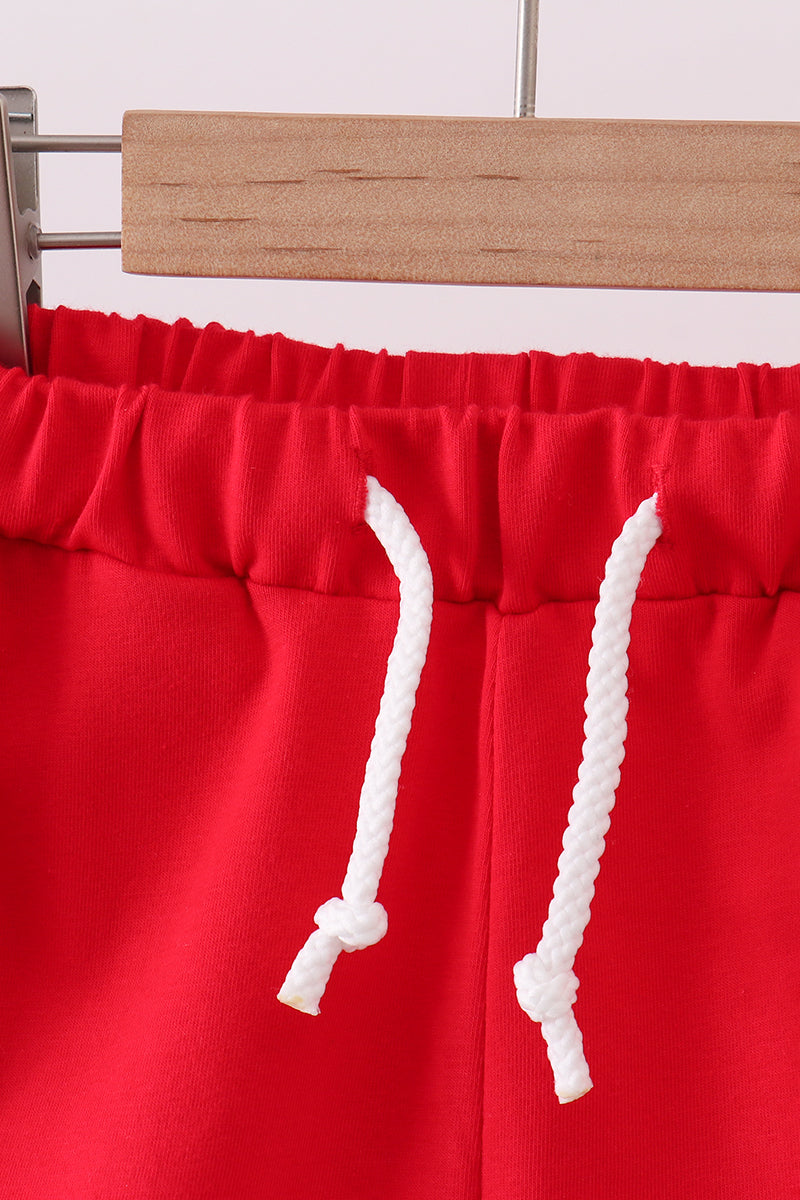 Premium Red drawstring shorts - Cloudling Kids Clothing
