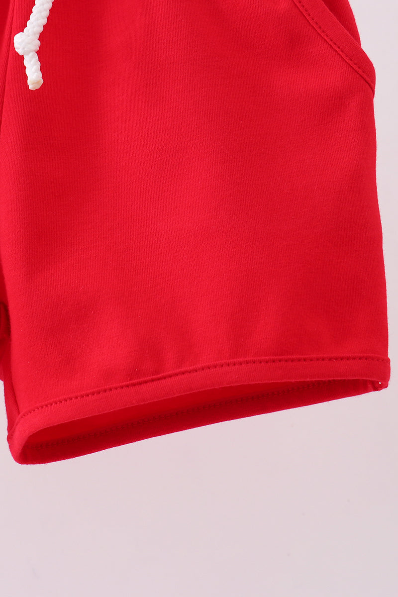 Premium Red drawstring shorts - Cloudling Kids Clothing