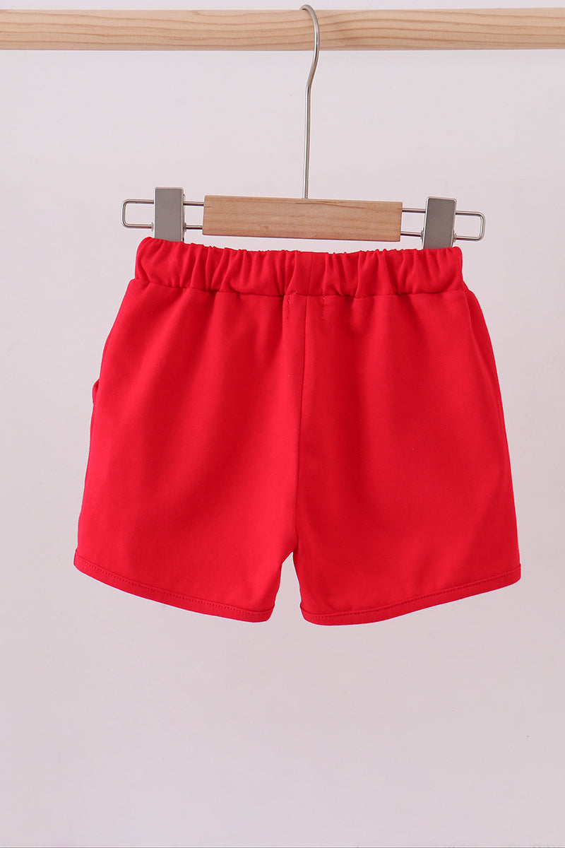 Premium Red drawstring shorts - Cloudling Kids Clothing