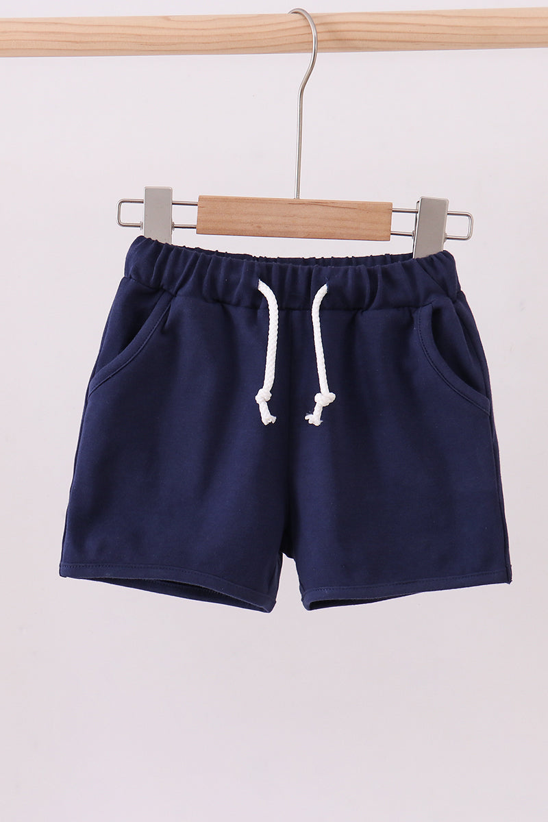 Premium Navy drawstring shorts - Cloudling Kids Clothing