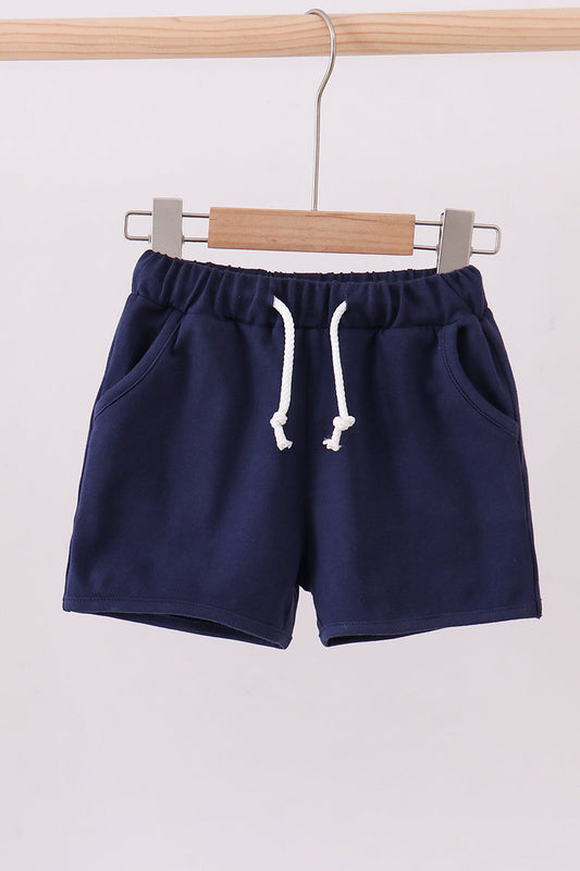Premium Navy drawstring shorts - Cloudling Kids Clothing
