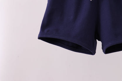 Premium Navy drawstring shorts - Cloudling Kids Clothing