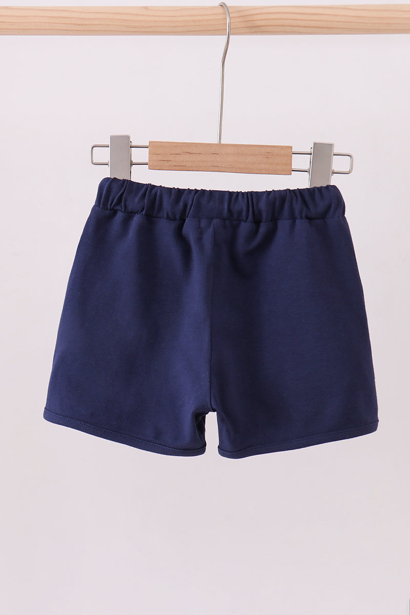 Premium Navy drawstring shorts - Cloudling Kids Clothing
