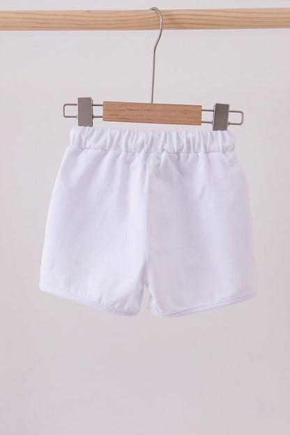 Premium White drawstring shorts - Cloudling Kids Clothing