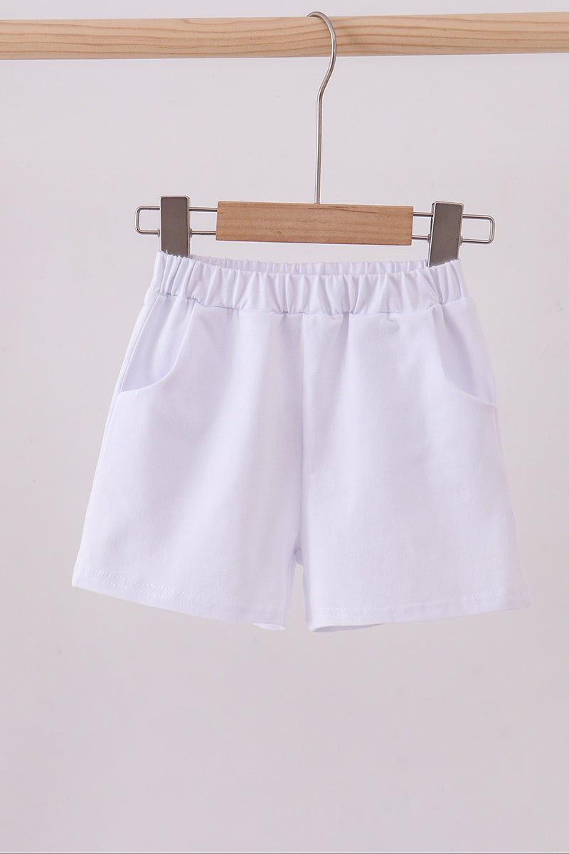 Premium White shorts - Cloudling Kids Clothing