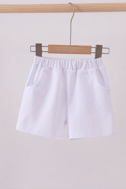 Premium White shorts - Cloudling Kids Clothing