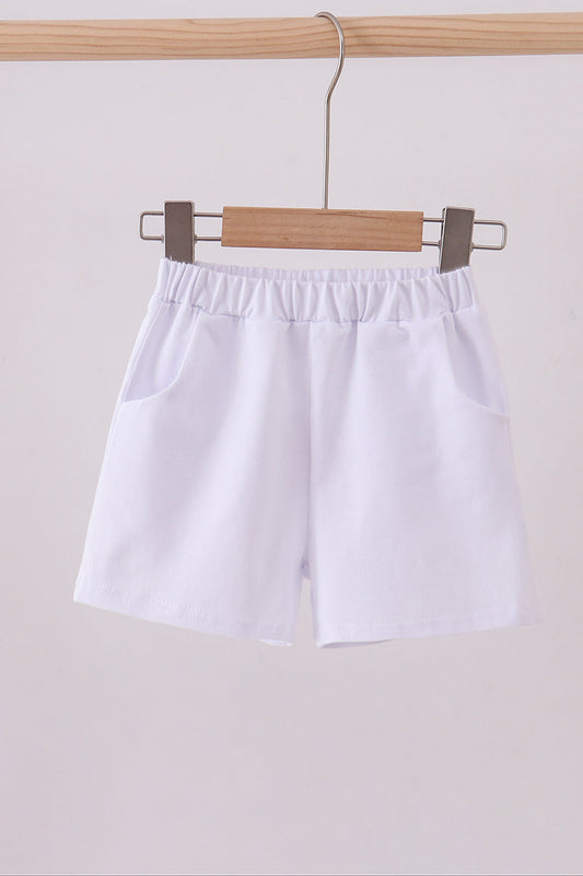 Premium White shorts - Cloudling Kids Clothing