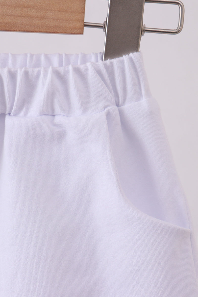 Premium White shorts - Cloudling Kids Clothing