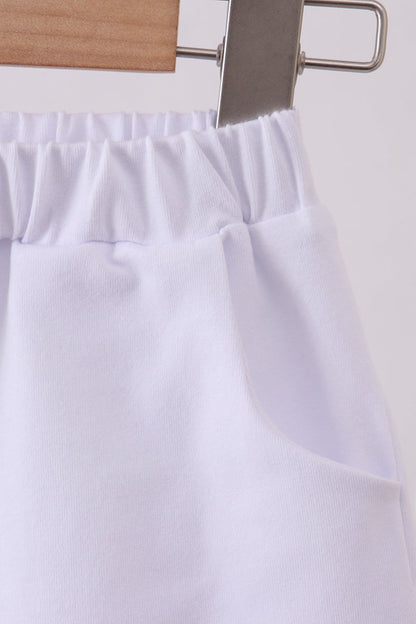 Premium White shorts - Cloudling Kids Clothing