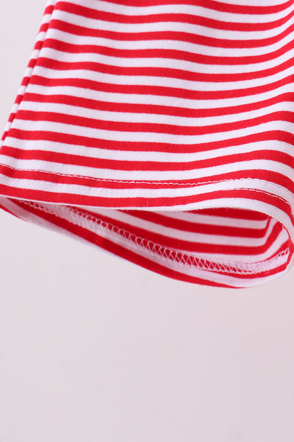 Premium Red&white stripe shorts - Cloudling Kids Clothing