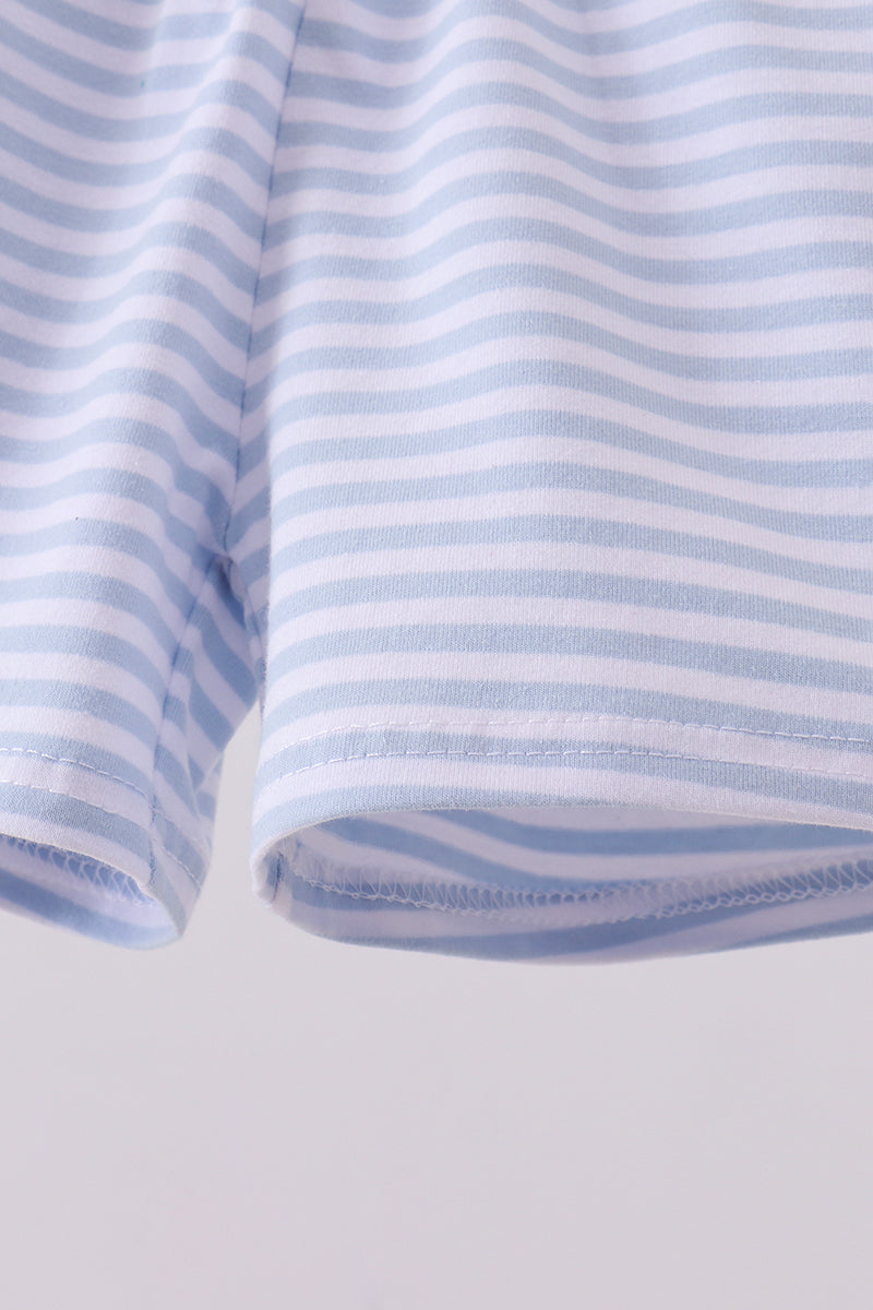 Premium Blue&white stripe shorts - Cloudling Kids Clothing