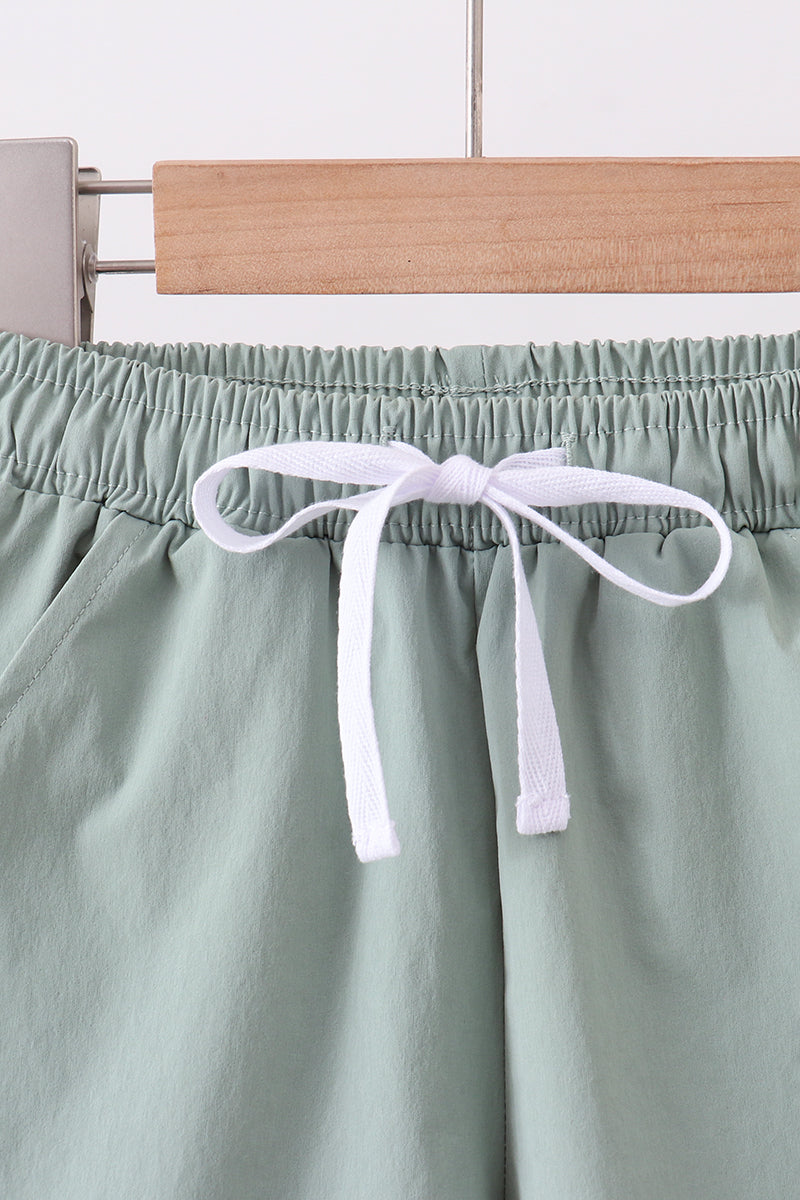 Sage pocket performance shorts - Cloudling Kids Clothing