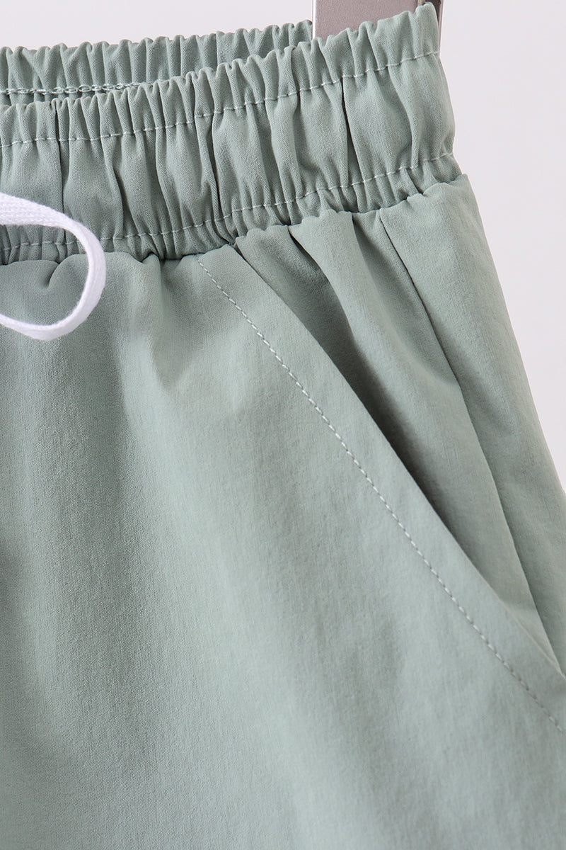 Sage pocket performance shorts - Cloudling Kids Clothing