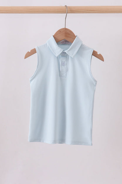 Sky everyday Knit Collared Tank - Cloudling Kids Clothing