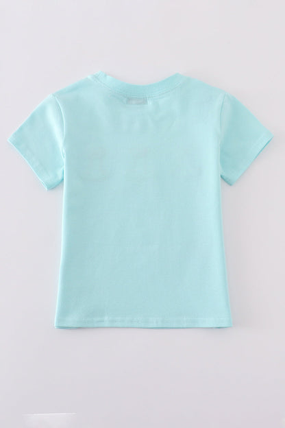 Premium mint bunny embroidery top - Cloudling Kids Clothing